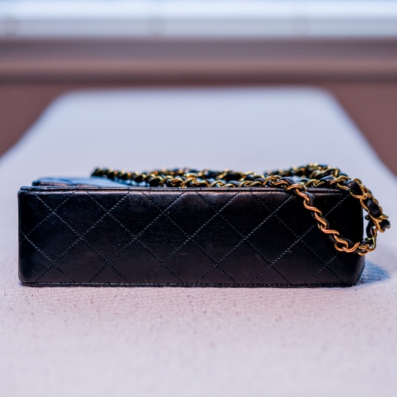 Chanel 1994 Lambskin Small Double Flap in black with 24k gold hardware! - Picture 7 of 14